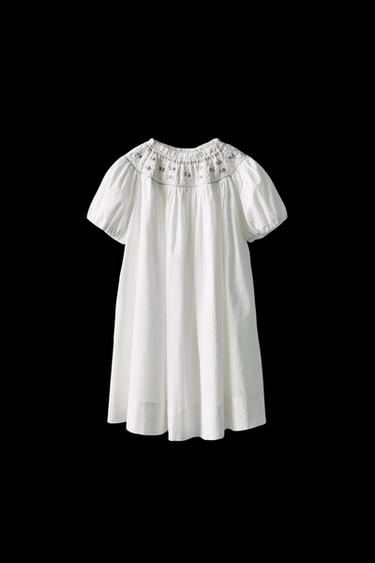 2-5 JAHRE/ KLEID MIT BLUMENSTICKEREI LIMITED EDITION - Weiß von Zara