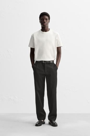 Zara EXTRA HEAVYWEIGHT T-SHIRT - Ecru - Image 0