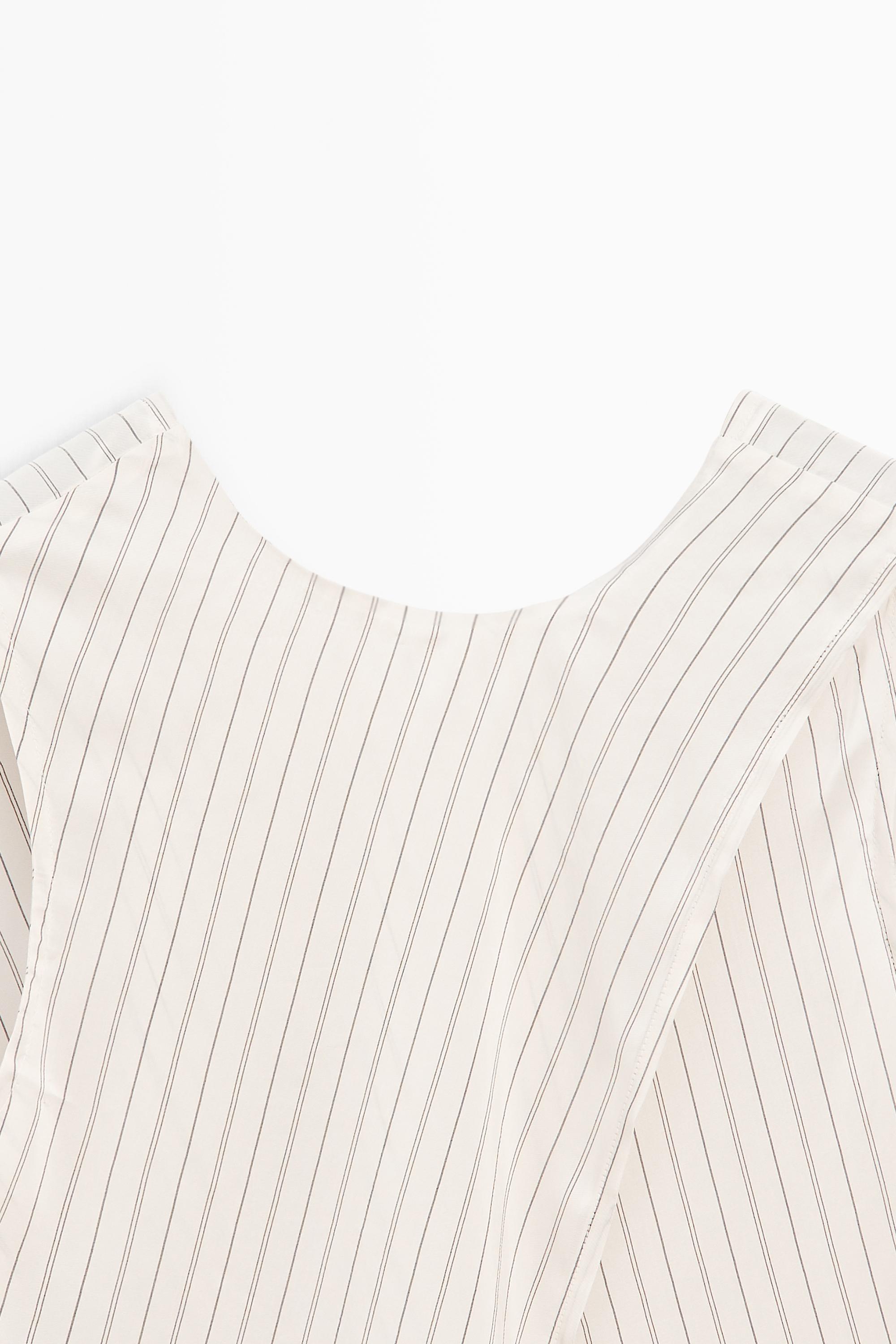 STUDIO flowing striped wrap top