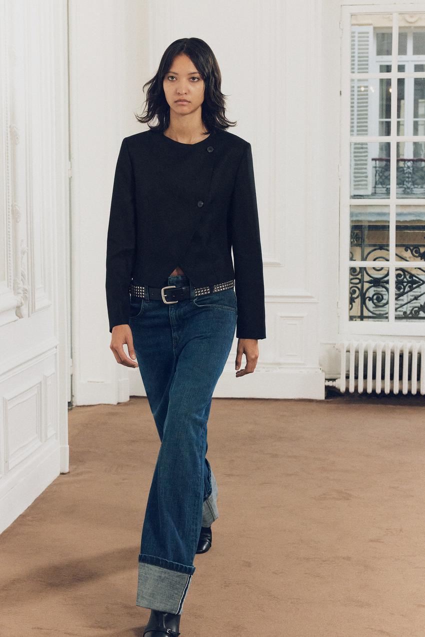 ZW COLLECTION クロップドジャケット - ブラック | ZARA Japan / 日本