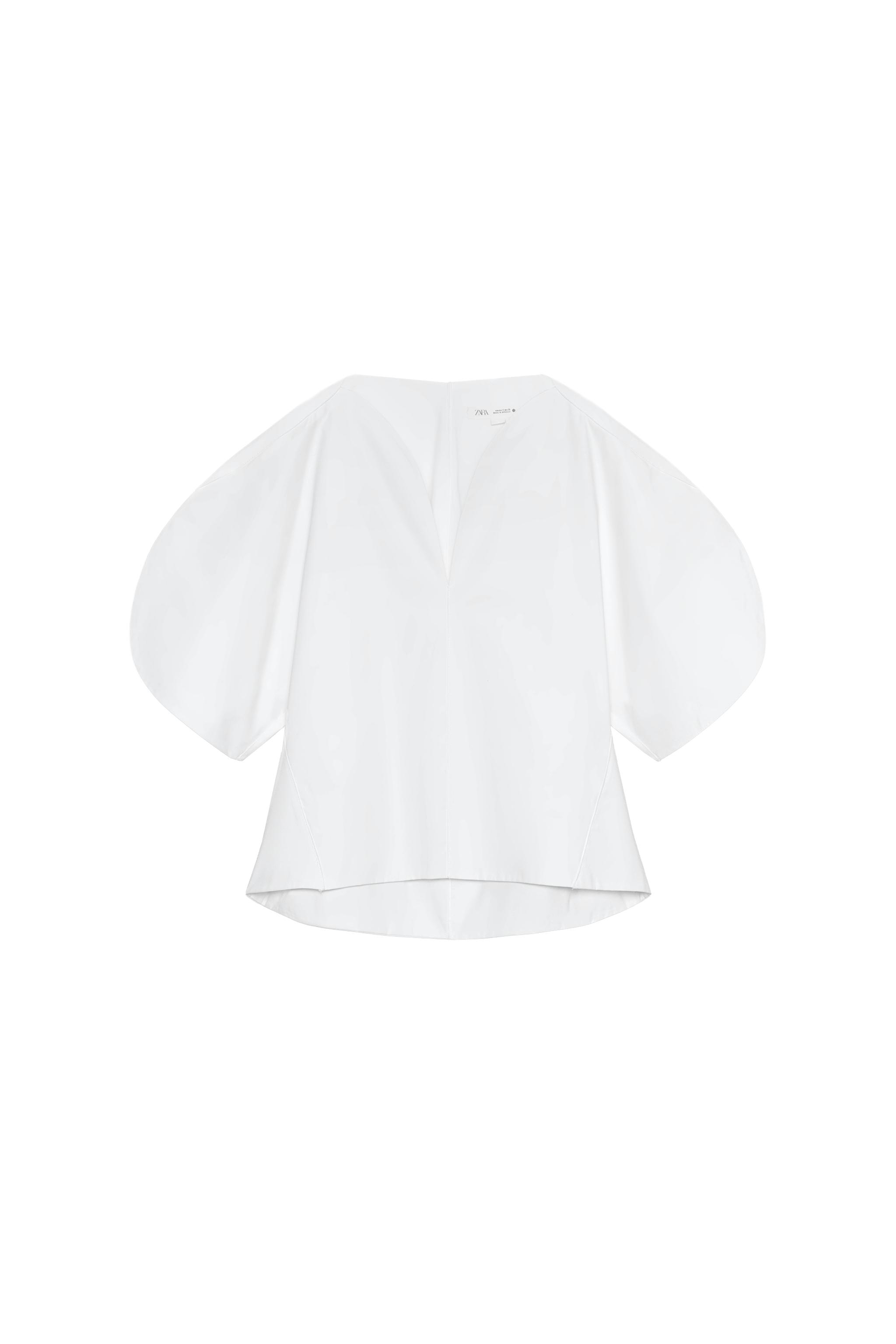 ZW COLLECTION LIMITED EDITION POPLIN TOP - White | ZARA United States