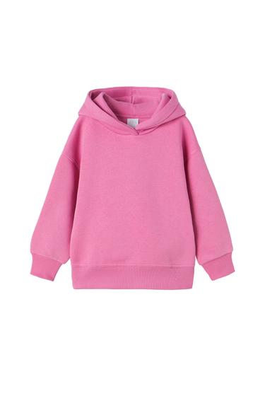 PLAIN HOODIE WITH RIBBED TRIMS