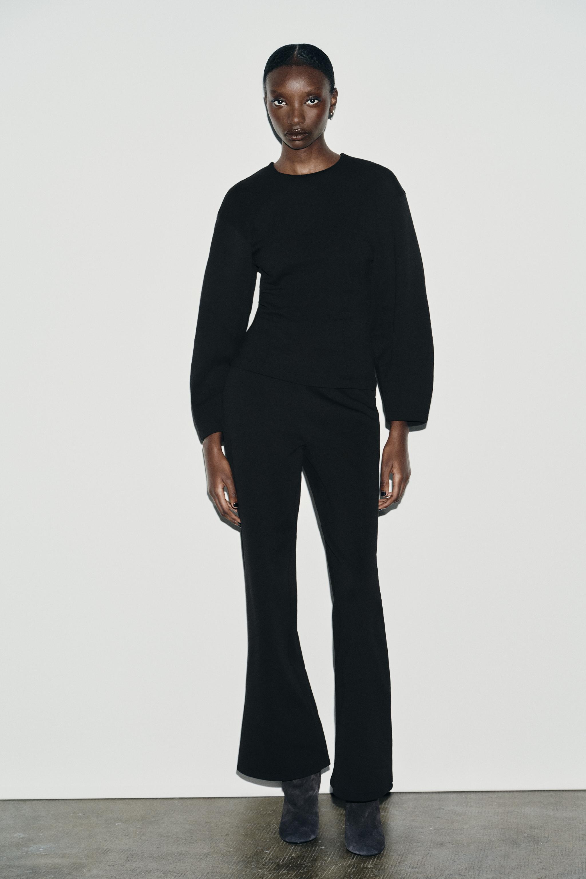 INTERLOCK WIDE-LEG TROUSERS - Dusty purple | ZARA South Africa