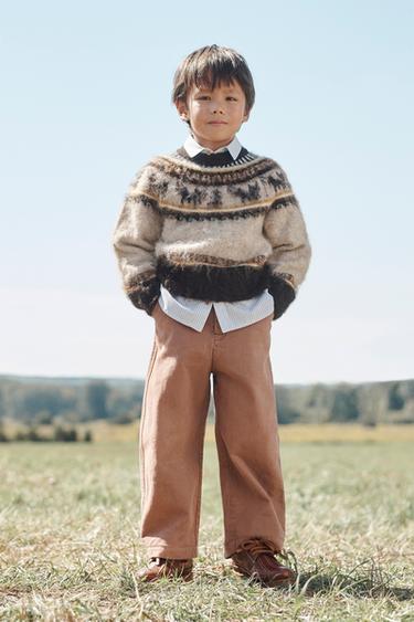 LIMITED EDITION PRINTED JUMPER - Khaki by Zara