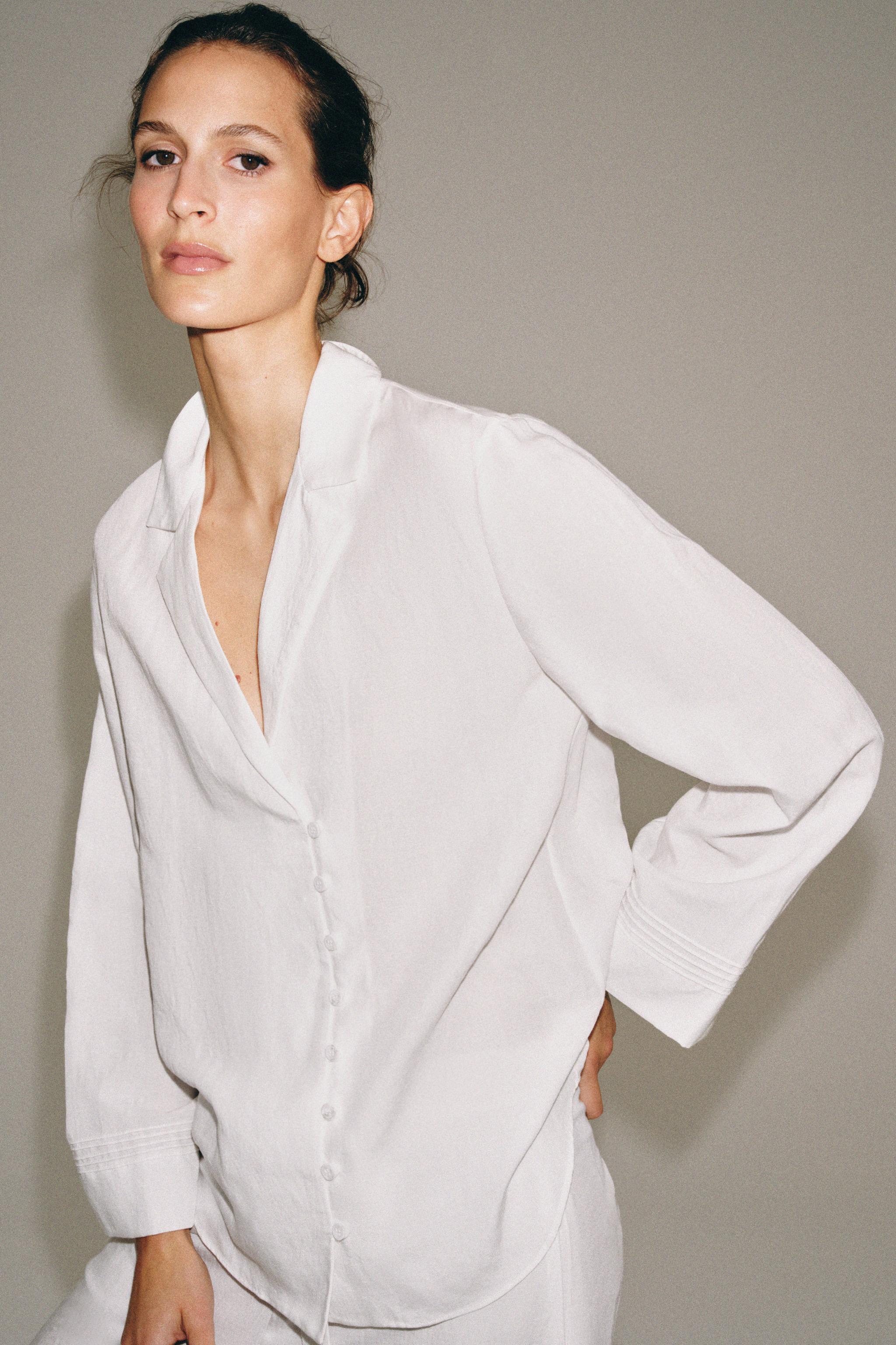 Женские рубашки Zara ZW COLLECTION BUTTON-UP SHIRT — фото 2