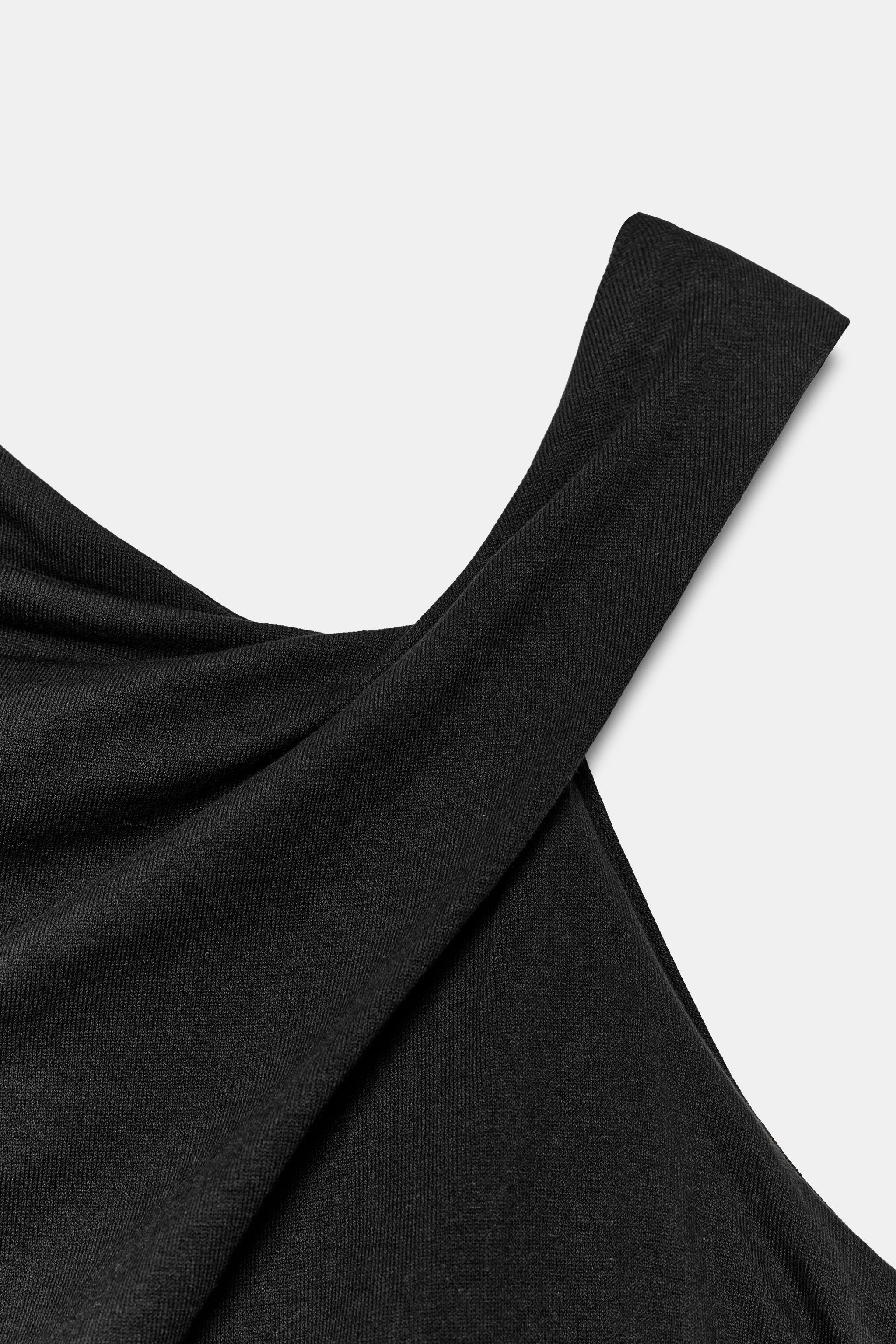 ASİMETRİK DRAPE DETAYLI T-SHIRT - Görsel 9