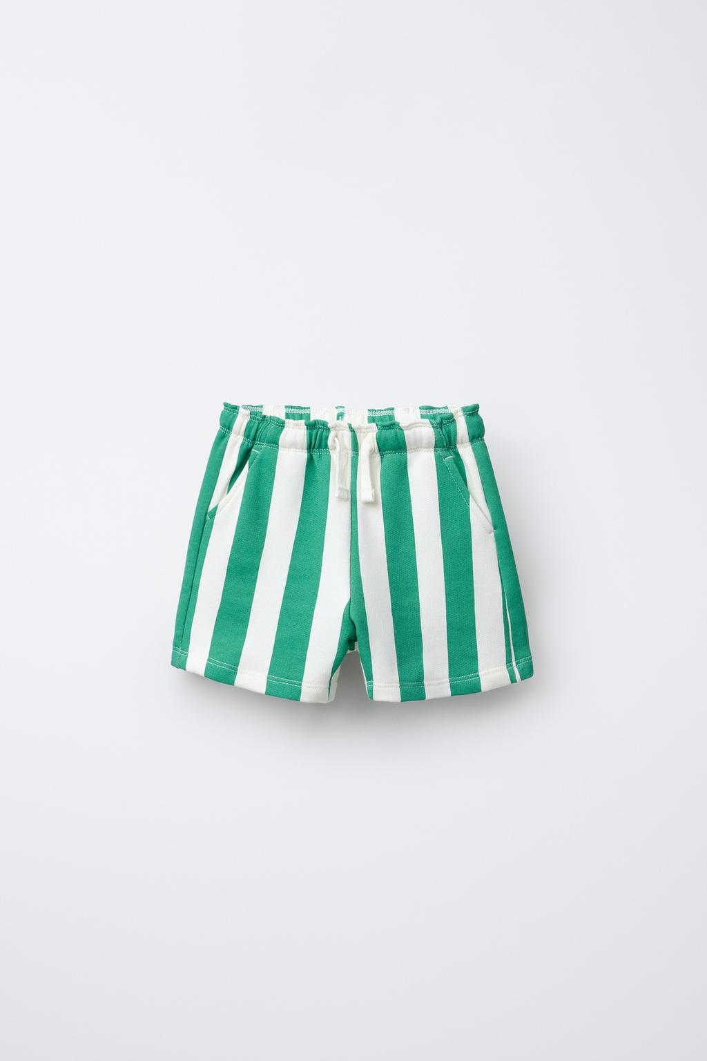 STRIPED PLUSH SHORTS