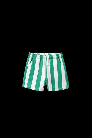 BERMUDA FELPA RAYA - Verde claro de Zara - Imagen 0