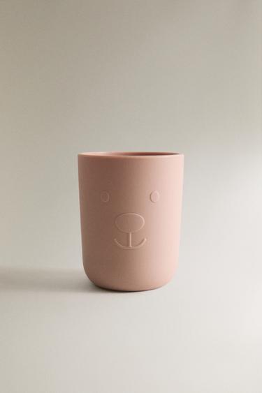 KIDS' BEAR SILICONE GLASS - Pink by Zara - Image 0