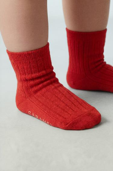 Zara RIBBED KNEE SOCKS CREATED BY CARAMEL LONDON X ZARA - Red