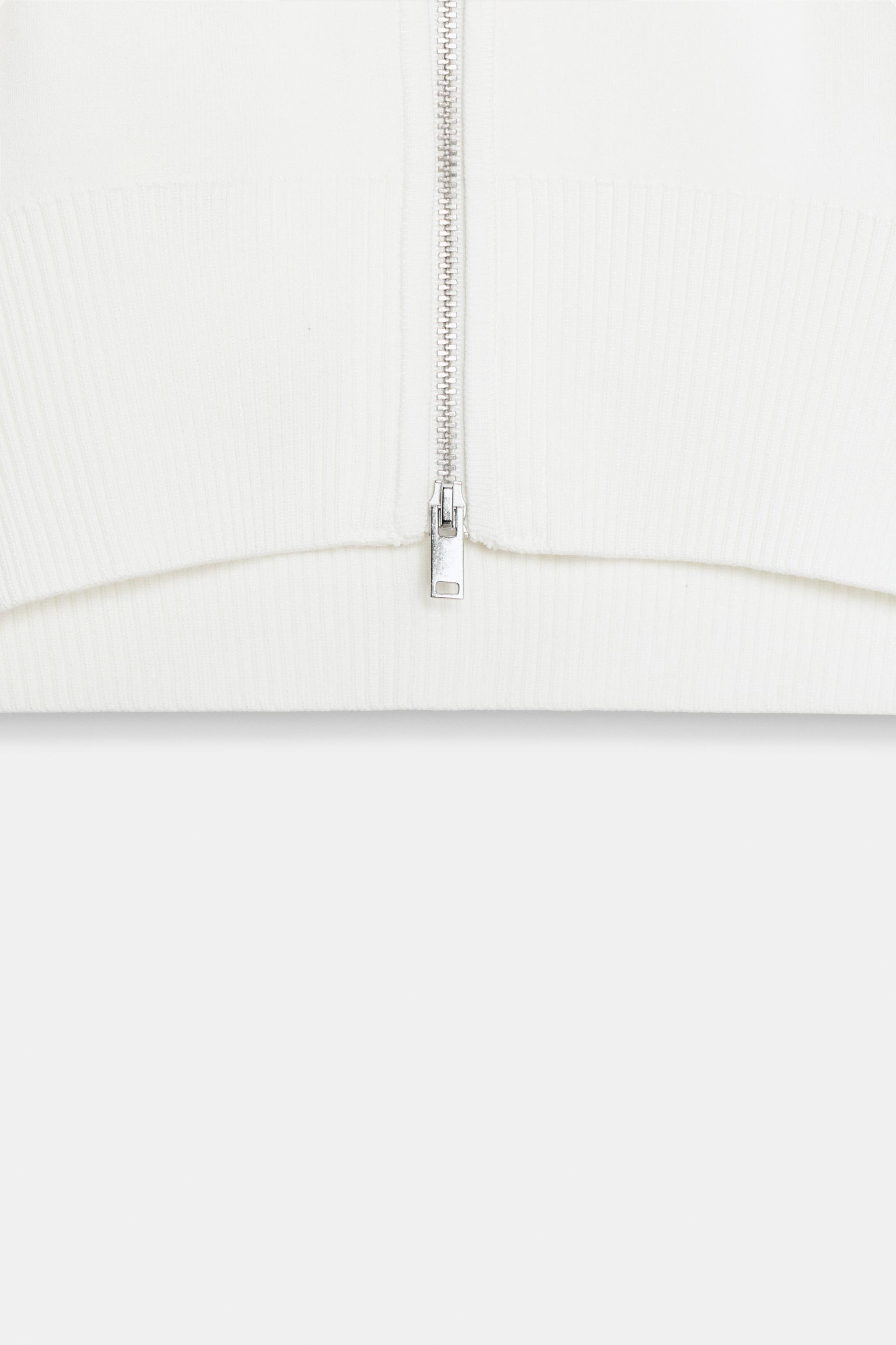 GILET COURT EN MAILLE ZIPPÉ