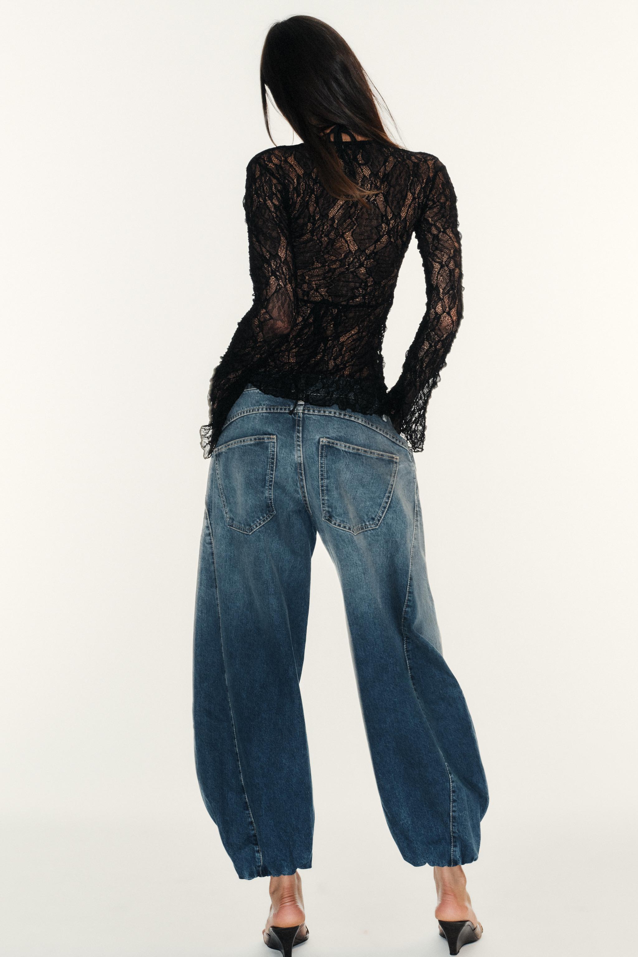JEAN TRF VOLUME DENIM TAILLE MI-HAUTE