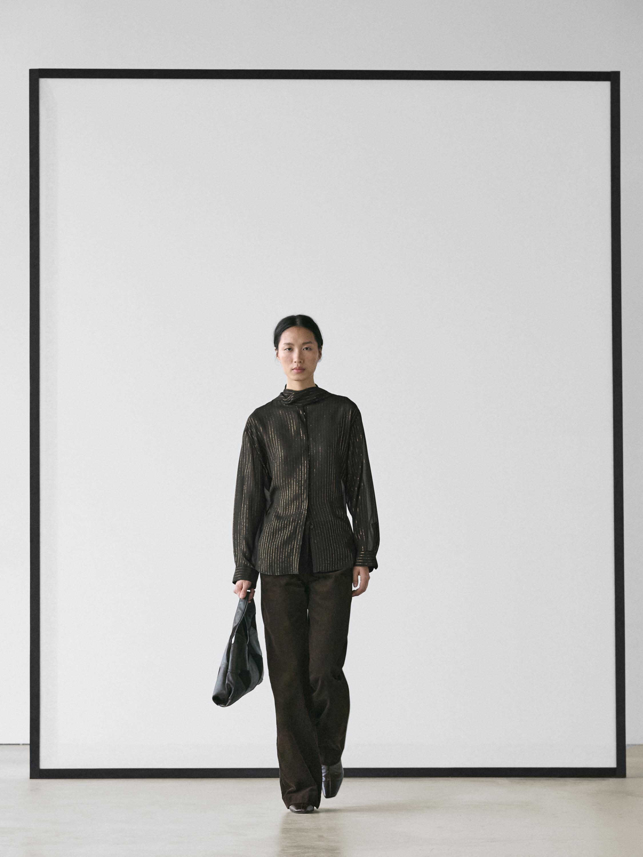 Chemisier fluide à col foulard