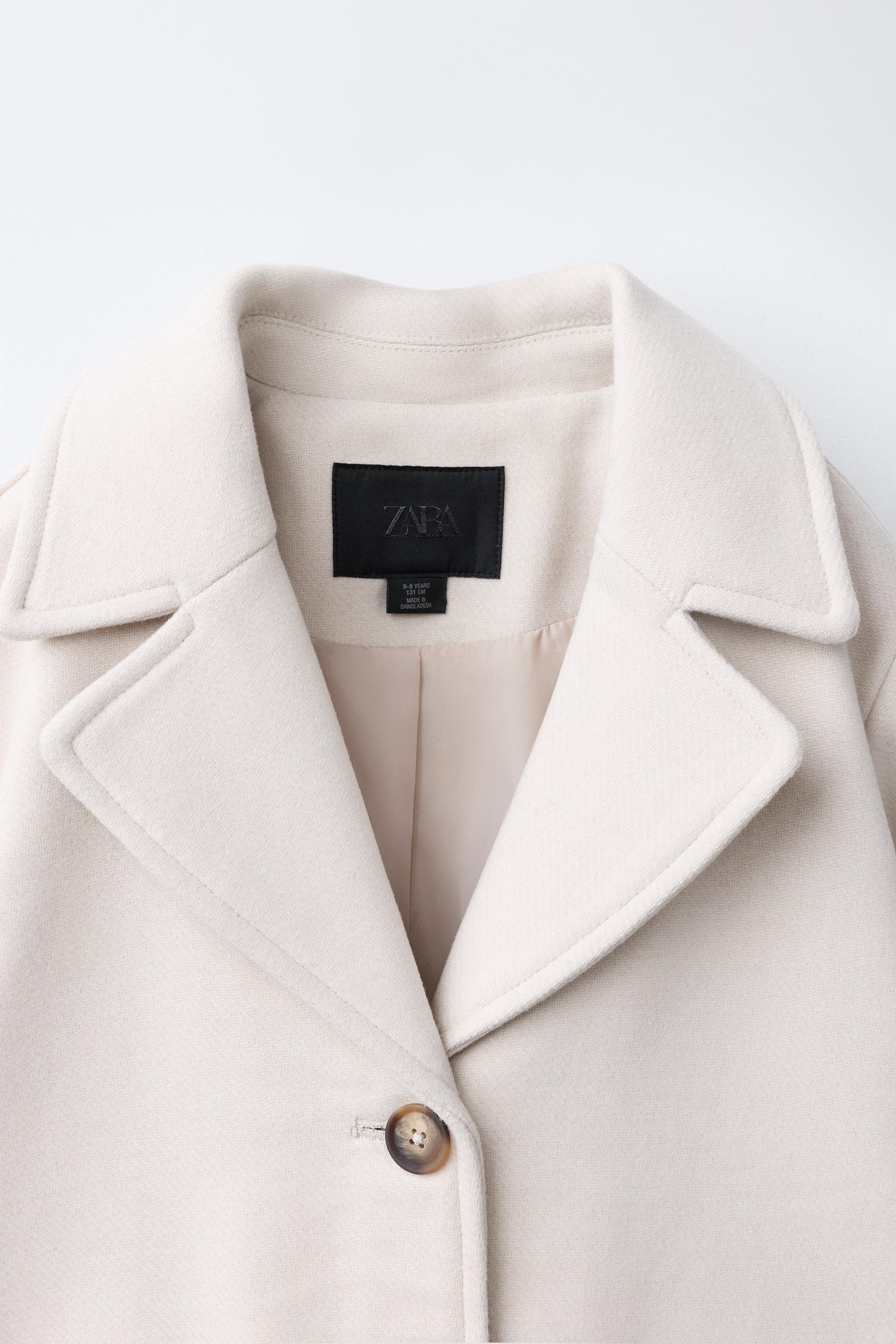LAPEL COLLAR WOOL-BLEND COAT