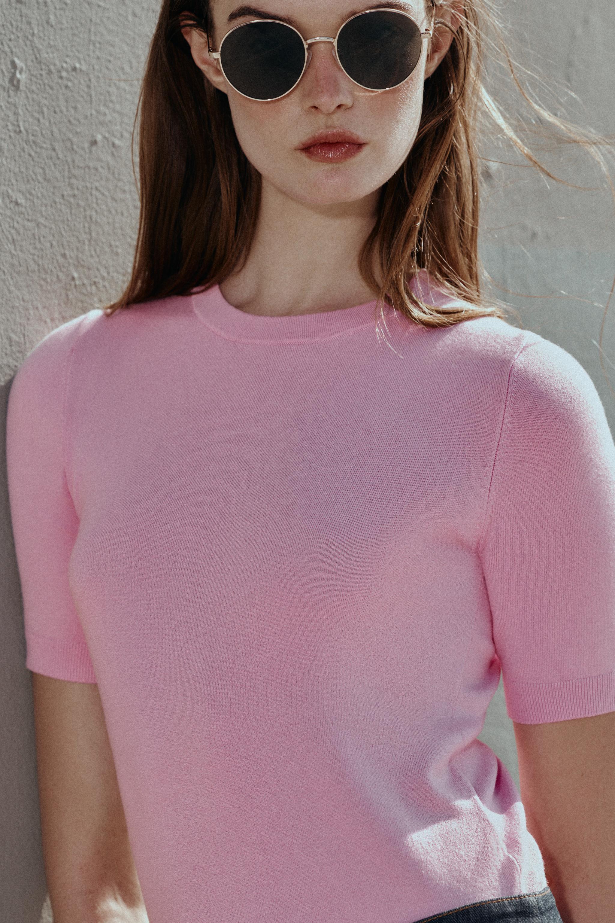SHORT SLEEVE BASIC KNIT JUMPER