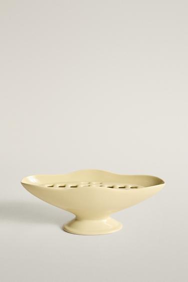 Zara SMALL OVAL WAVY VASE | STUDIO MARY LENNOX - Light khaki