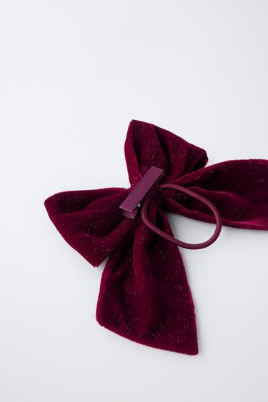 CHOUCHOU NŒUDS VELOURS BRILLANTS - Grenat de Zara - Image 1