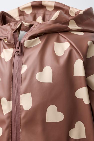 WATER-RESISTANT PRINTED RUBBERISED RAINCOAT - Pink by Zara - Image 4