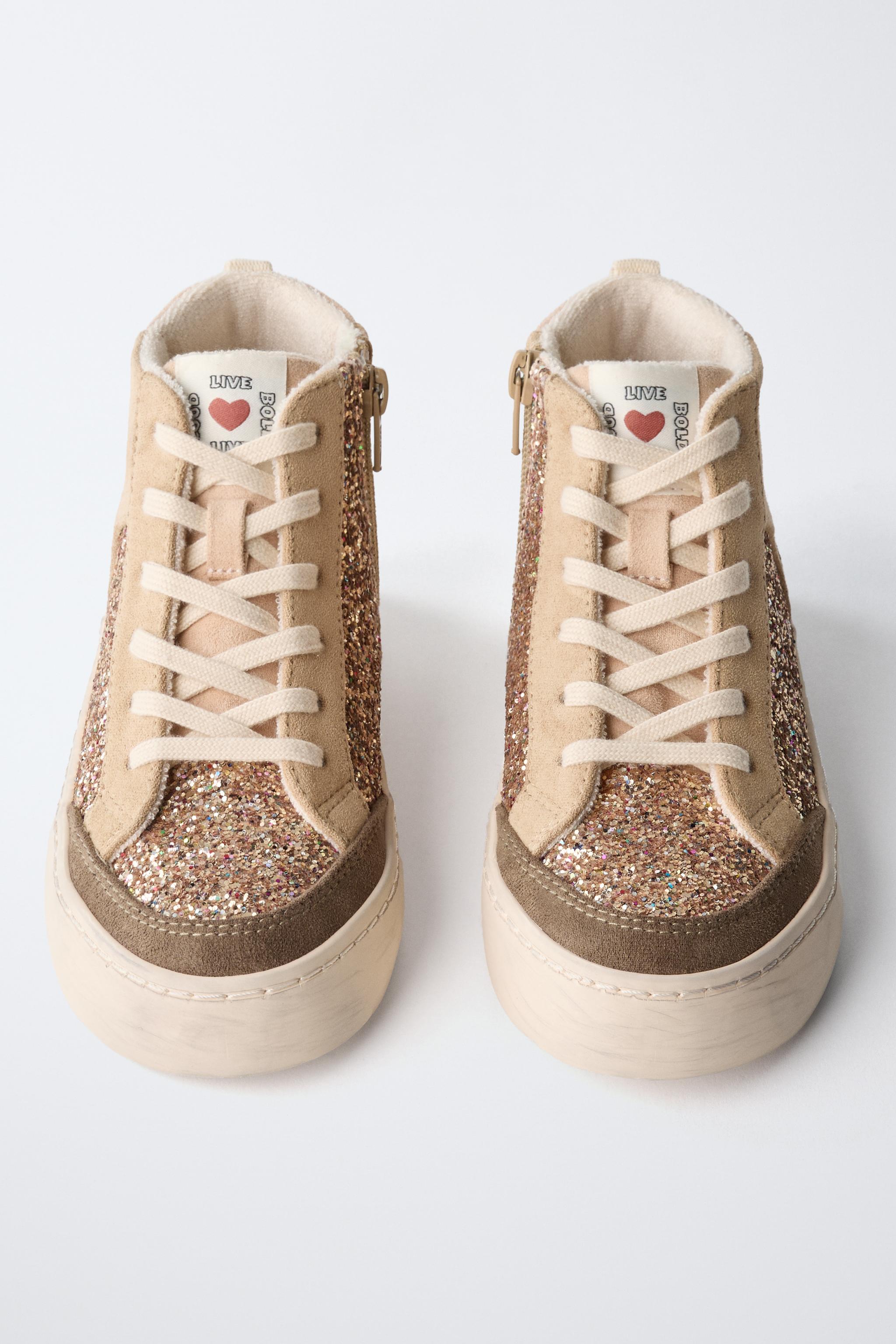 SPARKLY HIGH TOP SNEAKERS
