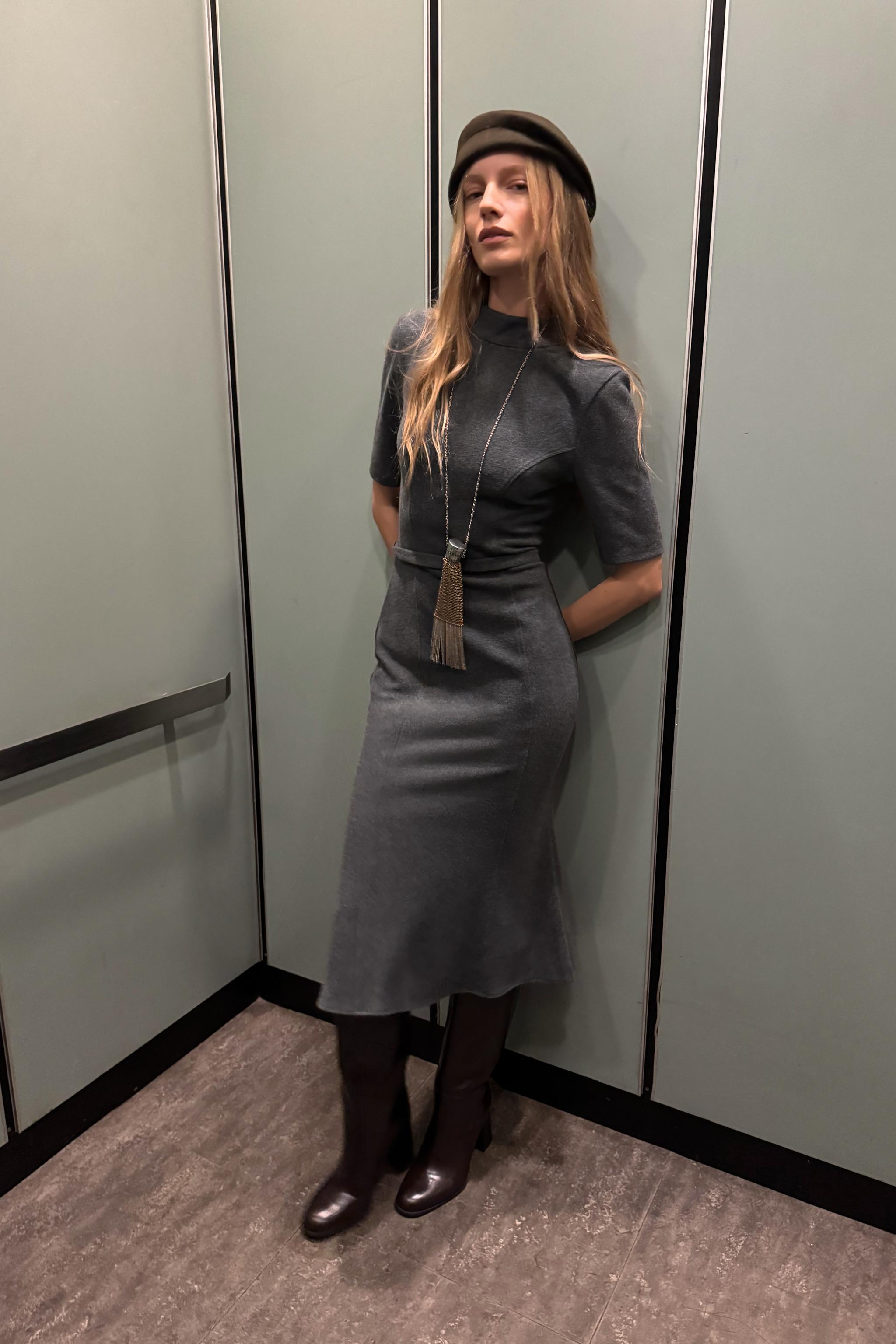 ソフトベルト付きワンピース - グレーマール | ZARA Japan / 日本