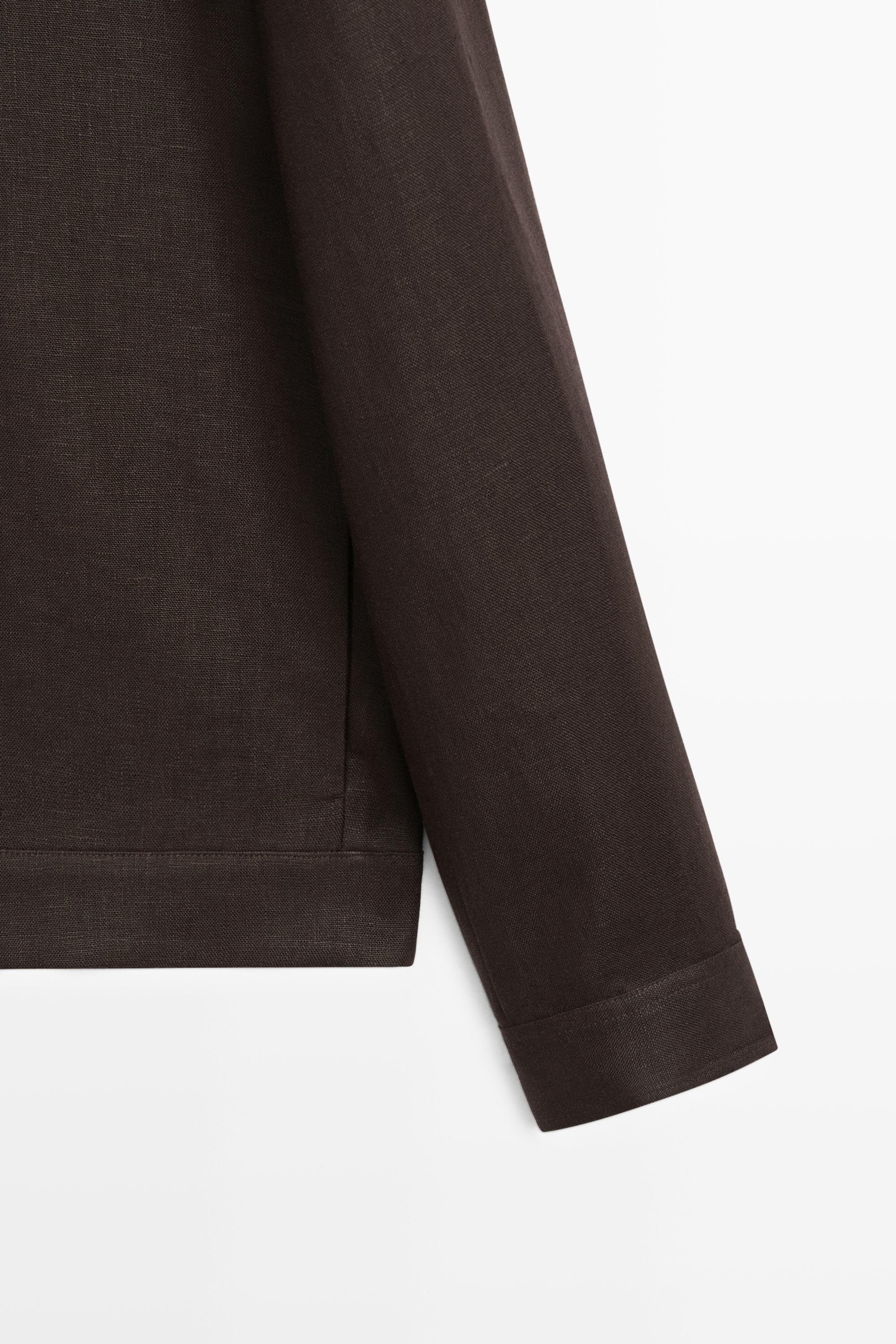 100% linen total look overshirt