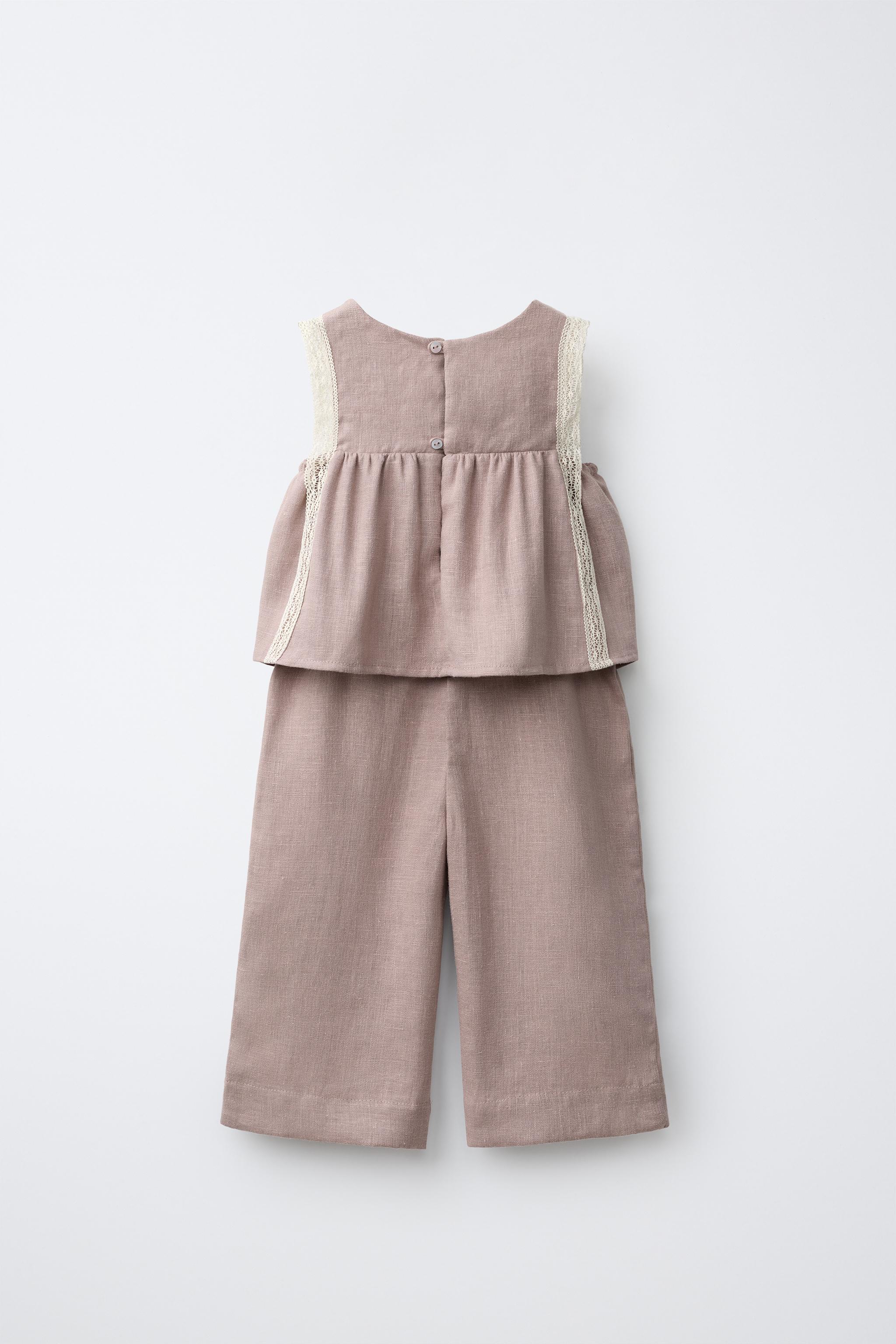 100% LINEN LACE JUMPSUIT