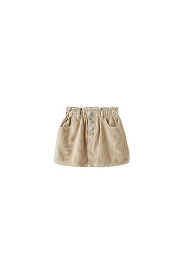 CORDUROY PAPERBAG SKIRT