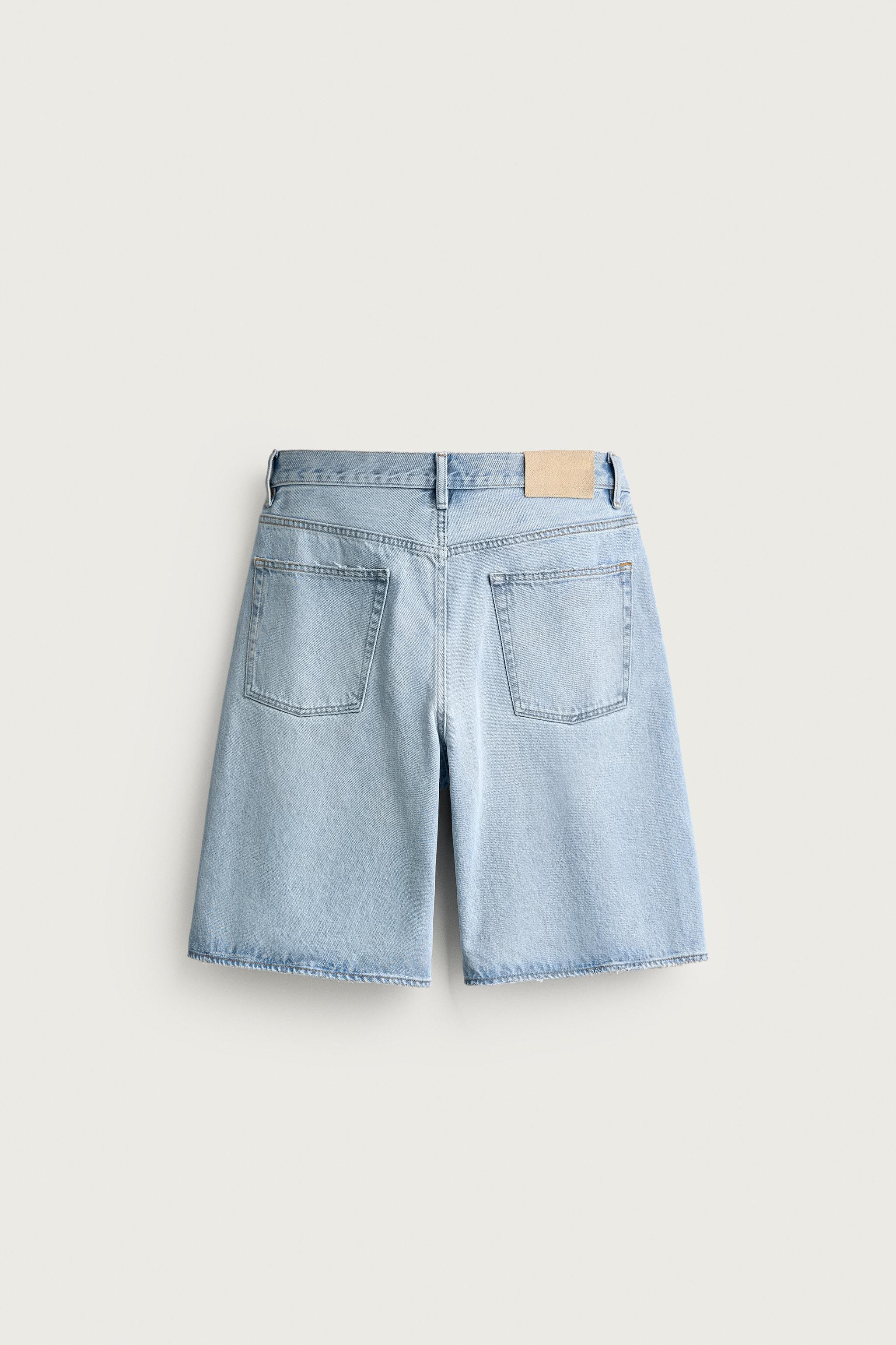 Zara LOOSE FIT DENIM BERMUDA görsel 6