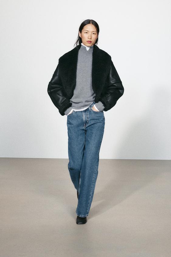 ZW COLLECTION FAUX FUR JACKET - Black by Zara - Image 0
