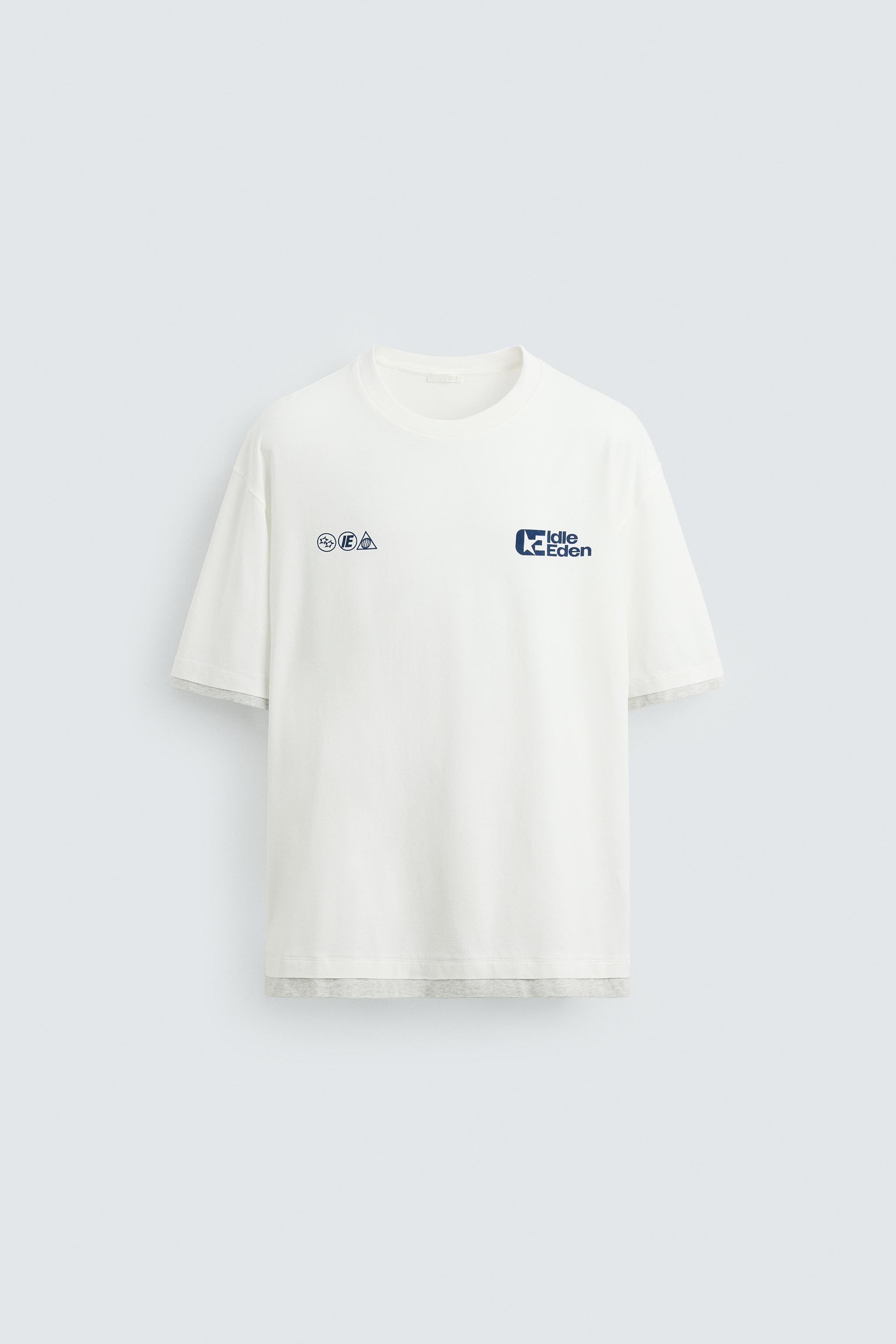 ［ZARA］プリント柄テキスト入りTシャツ テキストプリント Tシャツ - ホワイト | ZARA Japan / 日本