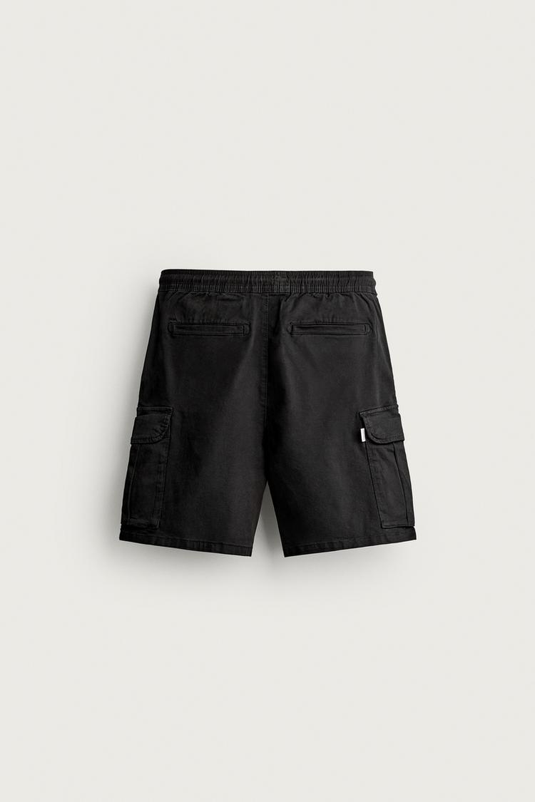 Pantalones cortos cargo tipo bermuda de corte relajado y color desgastado 8