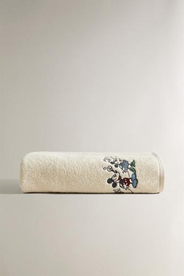 KIDS' MICKEY & MINNIE ©DISNEY PRINT TERRY TOWEL - Light yellow by Zara - Image 1
