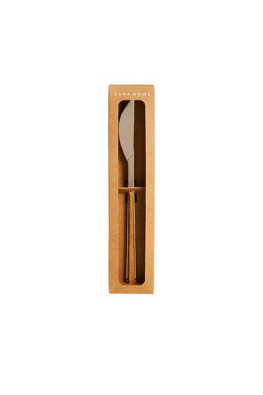 PACK OF KNIVES WITH WOOD-EFFECT HANDLES (PACK OF 4) - Brown by Zara