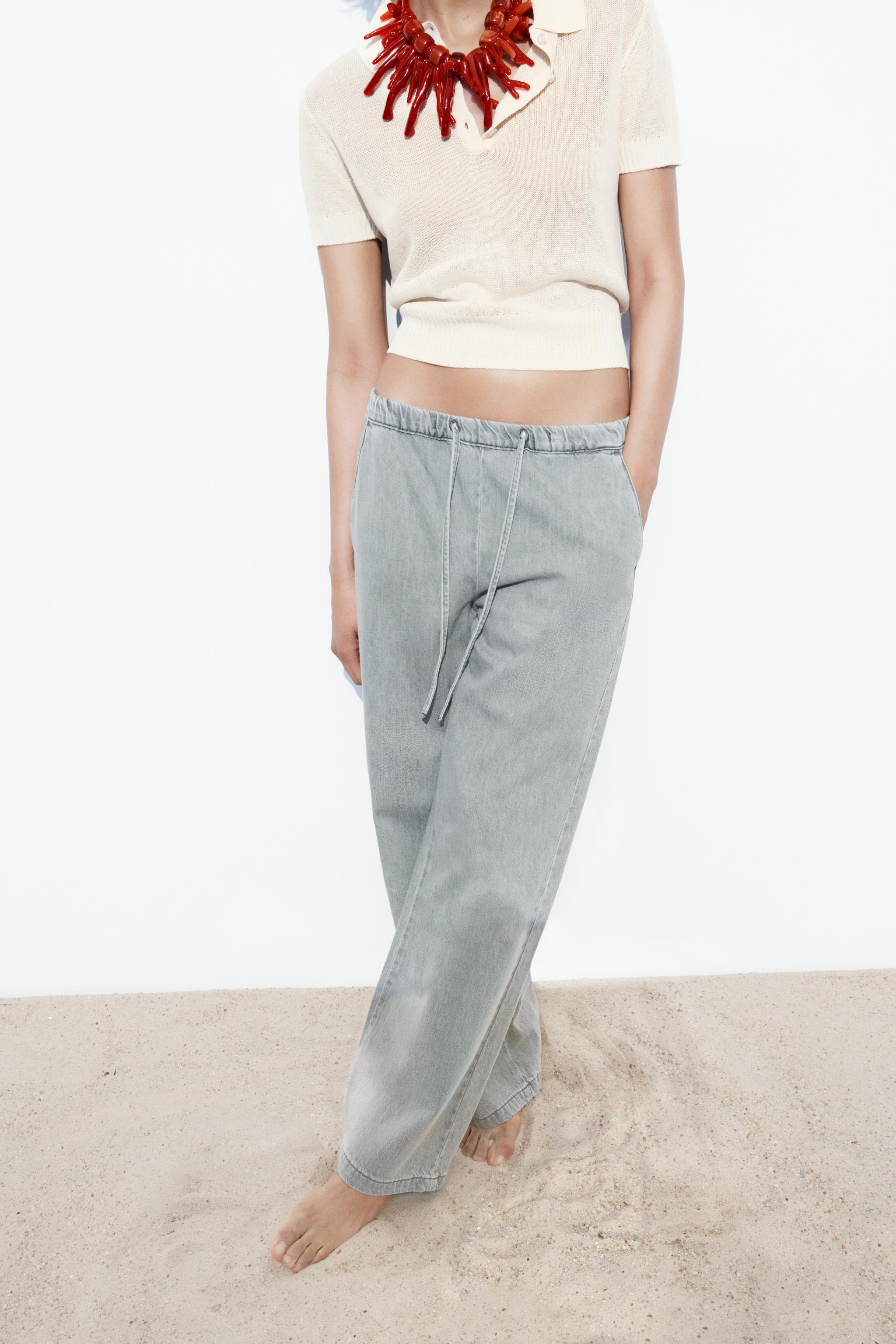 WIDE LEG HIGH WAIST Z1975 JOGGER JEANS - Light gray | ZARA Canada