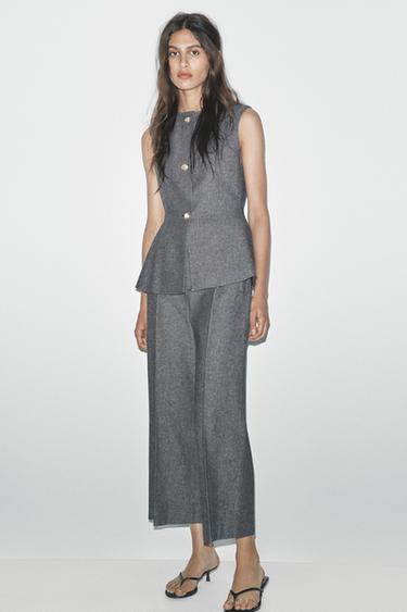 CULOTTE TROUSERS - Blue by Zara