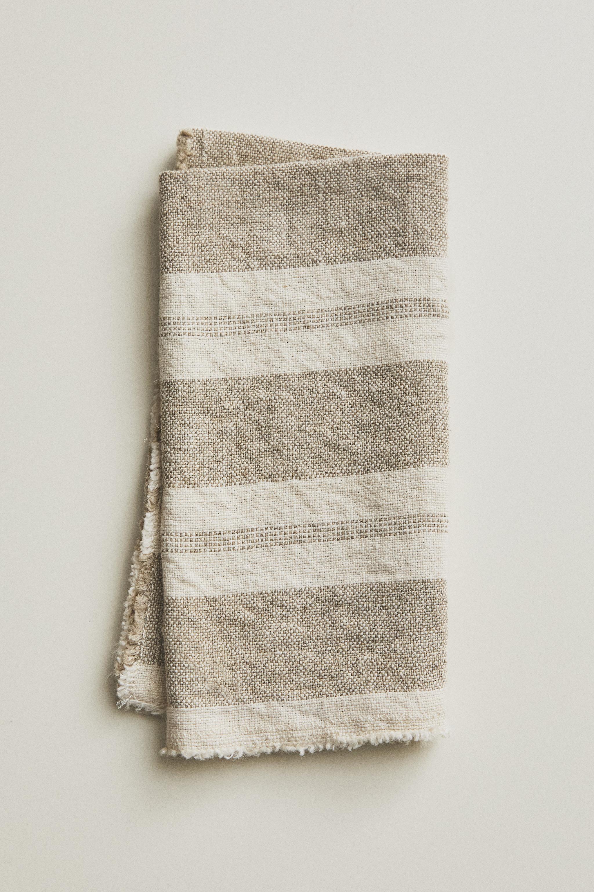 HEAVYWEIGHT LINEN STRIPED NAPKINS (PACK OF 2)