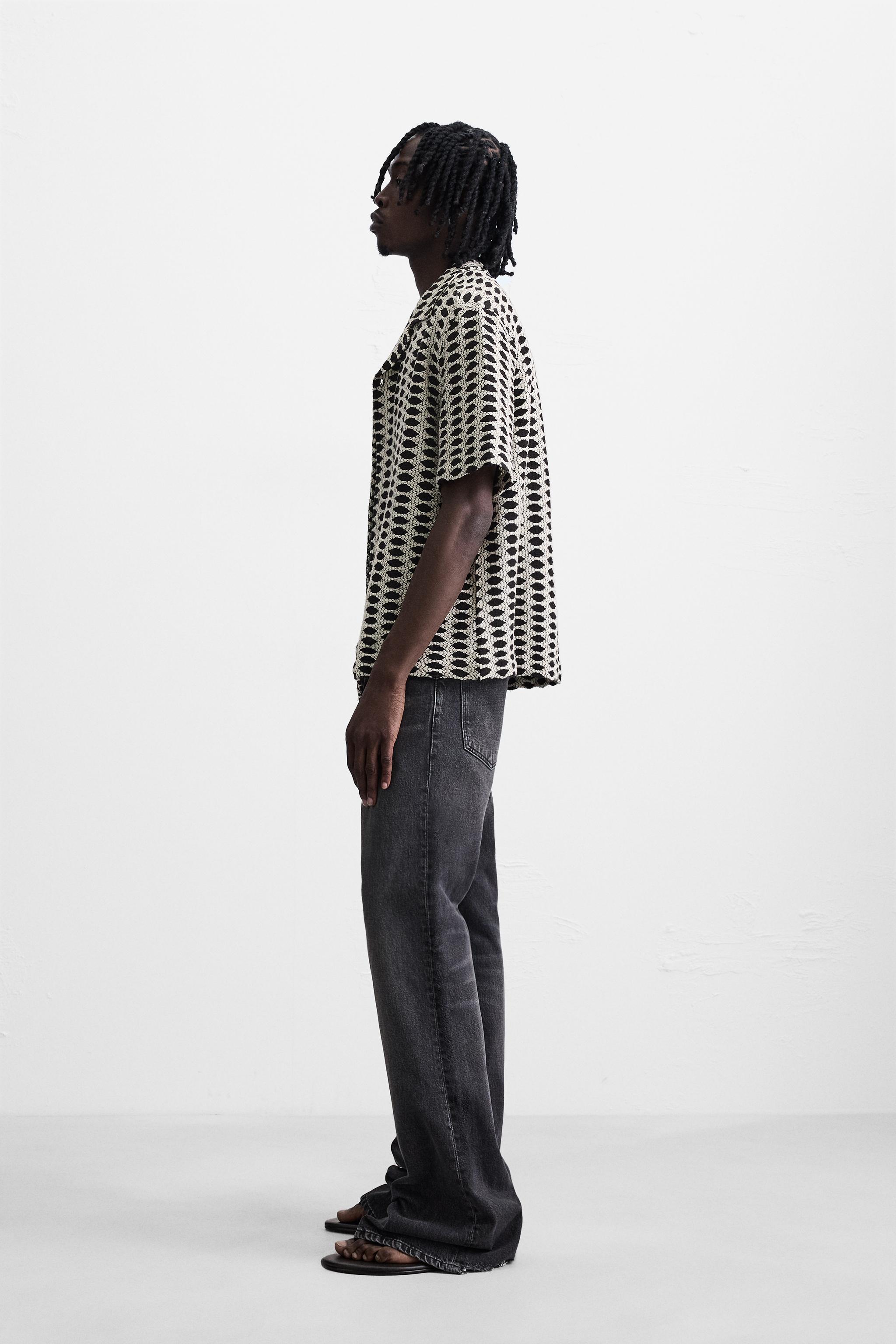 CHEMISE JACQUARD CONTRASTÉE