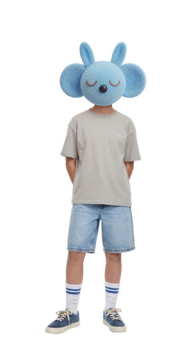 HEAVY WEIGHT SLOGAN T-SHIRT - Mid-grey by Zara