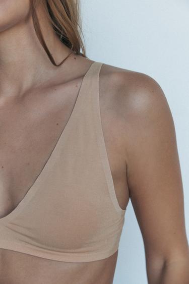 BRALETTE مثلثية SEAMLESS - مكياج by Zara