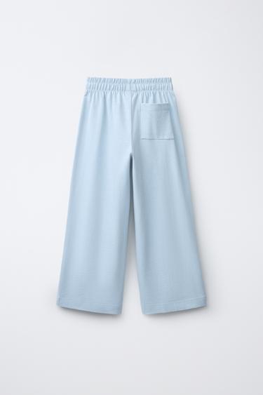 PANTALON À JAMBES LARGES HEAVY WEIGHT - Bleu ciel de Zara - Image 1