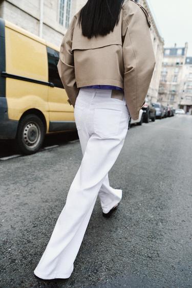 Z1975 LOOSE WIDE-LEG MID-WAIST JEANS - White by Zara - Image 3