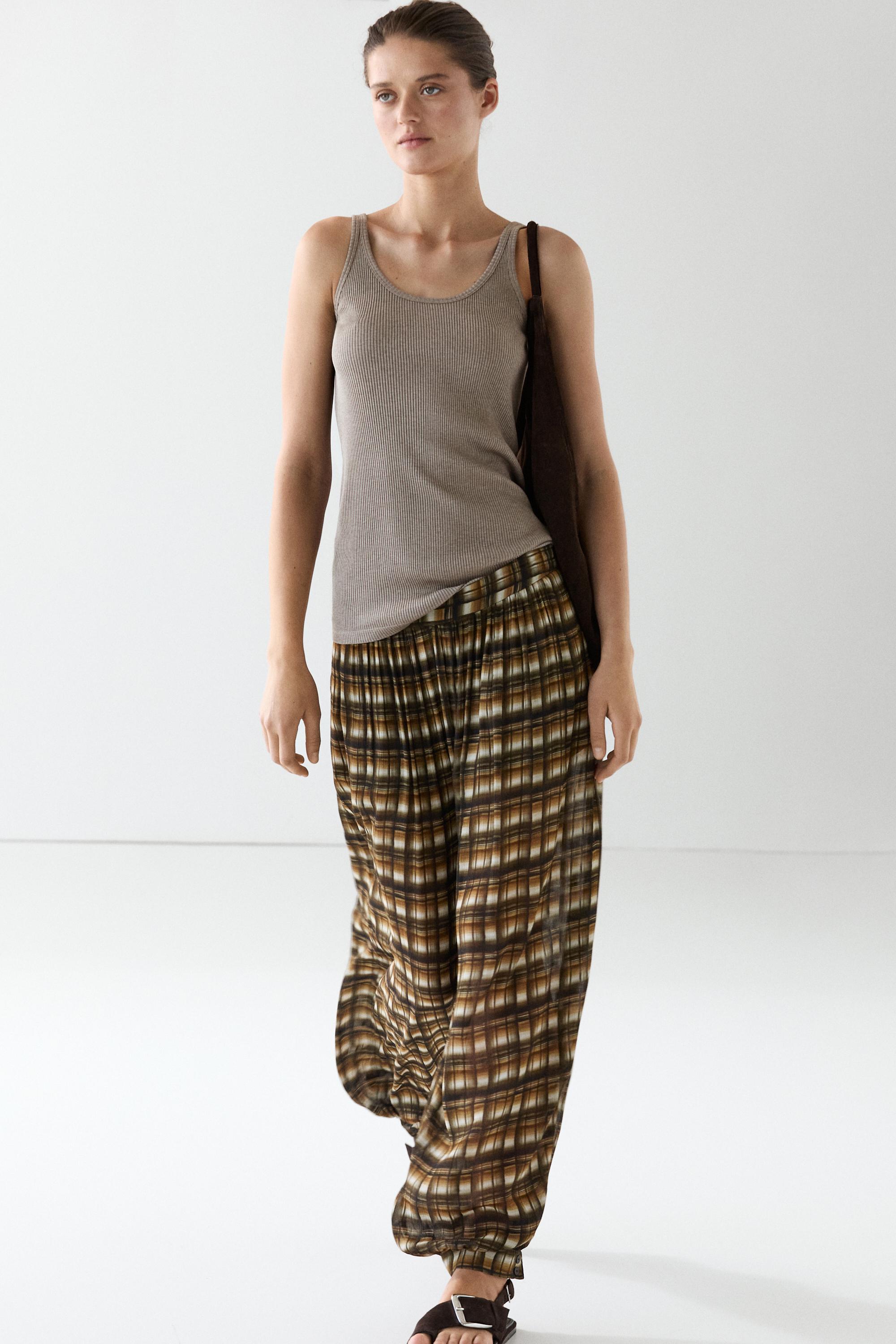 Flowing sarouel trousers — Mustard