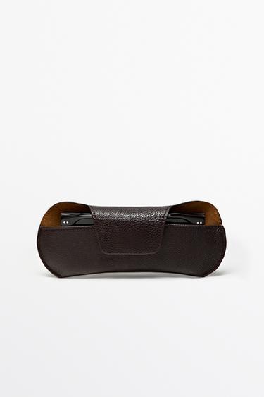 Zara Nappa leather sunglasses case - Brown - Image 0
