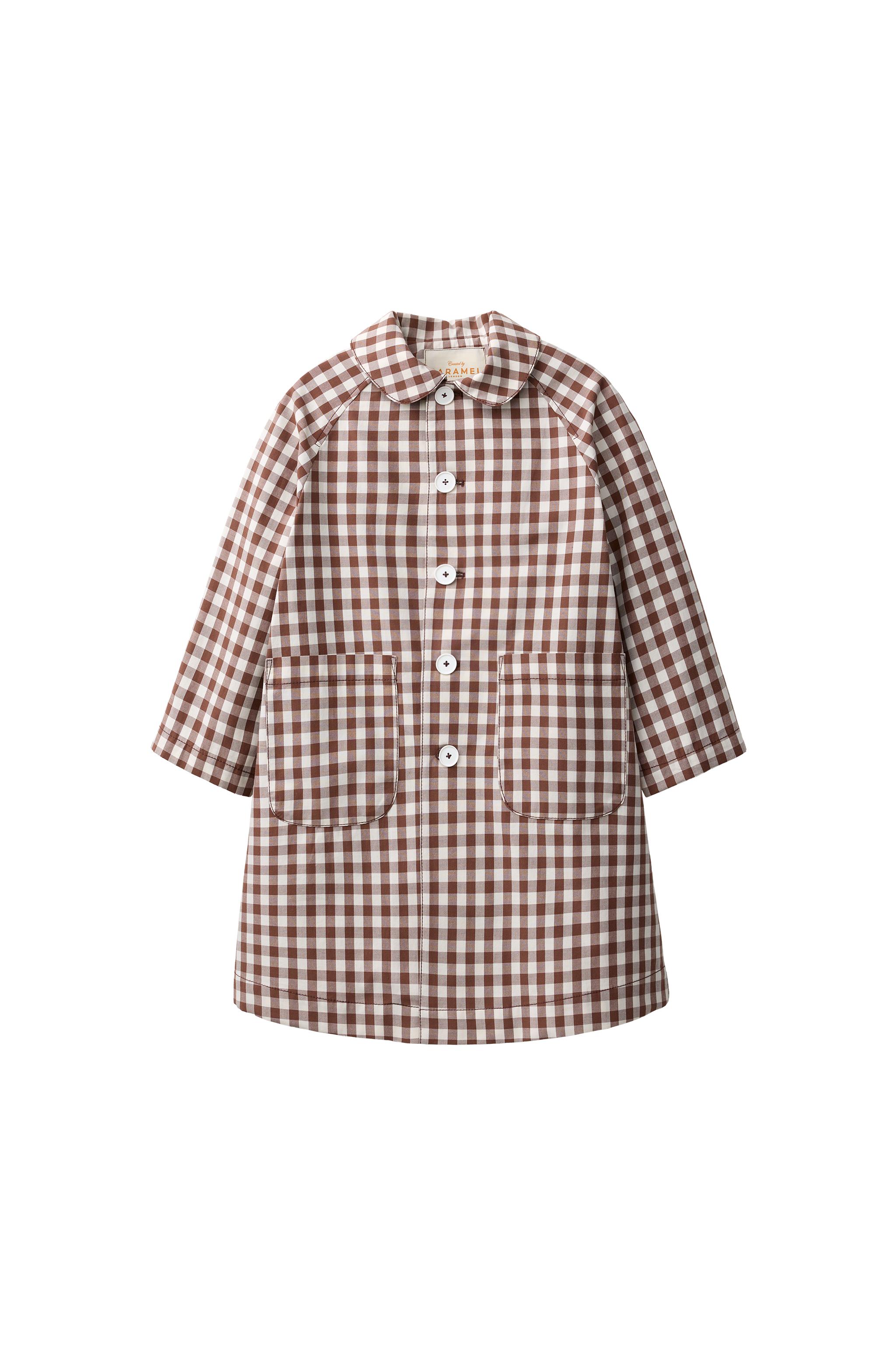 LONG GINGHAM TRENCH COAT CREATED BY CARAMEL LONDON X ZARA