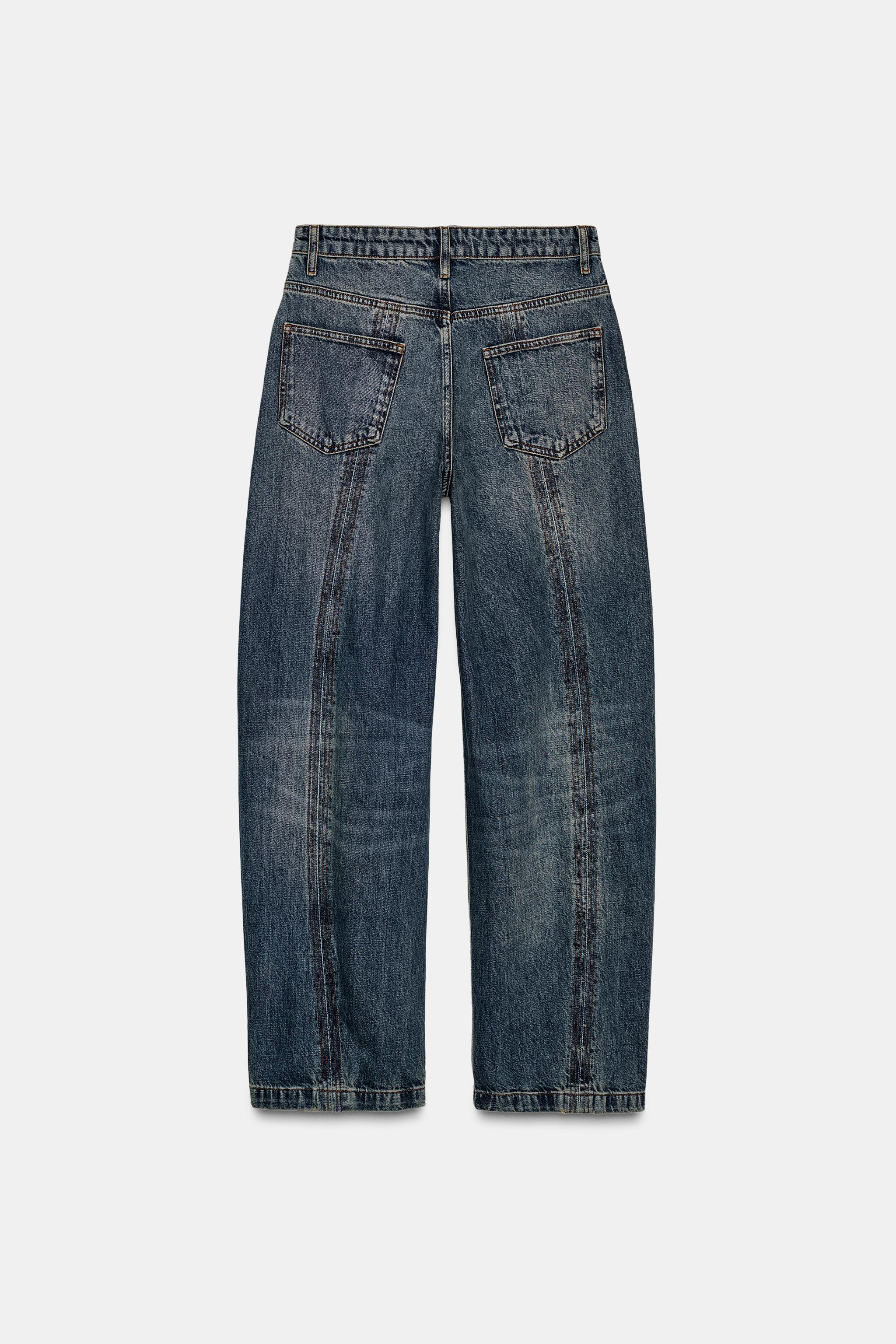 ZW COLLECTION MID-RISE BALLOON JEANS WITH ZIPPERS LIMITED EDITION