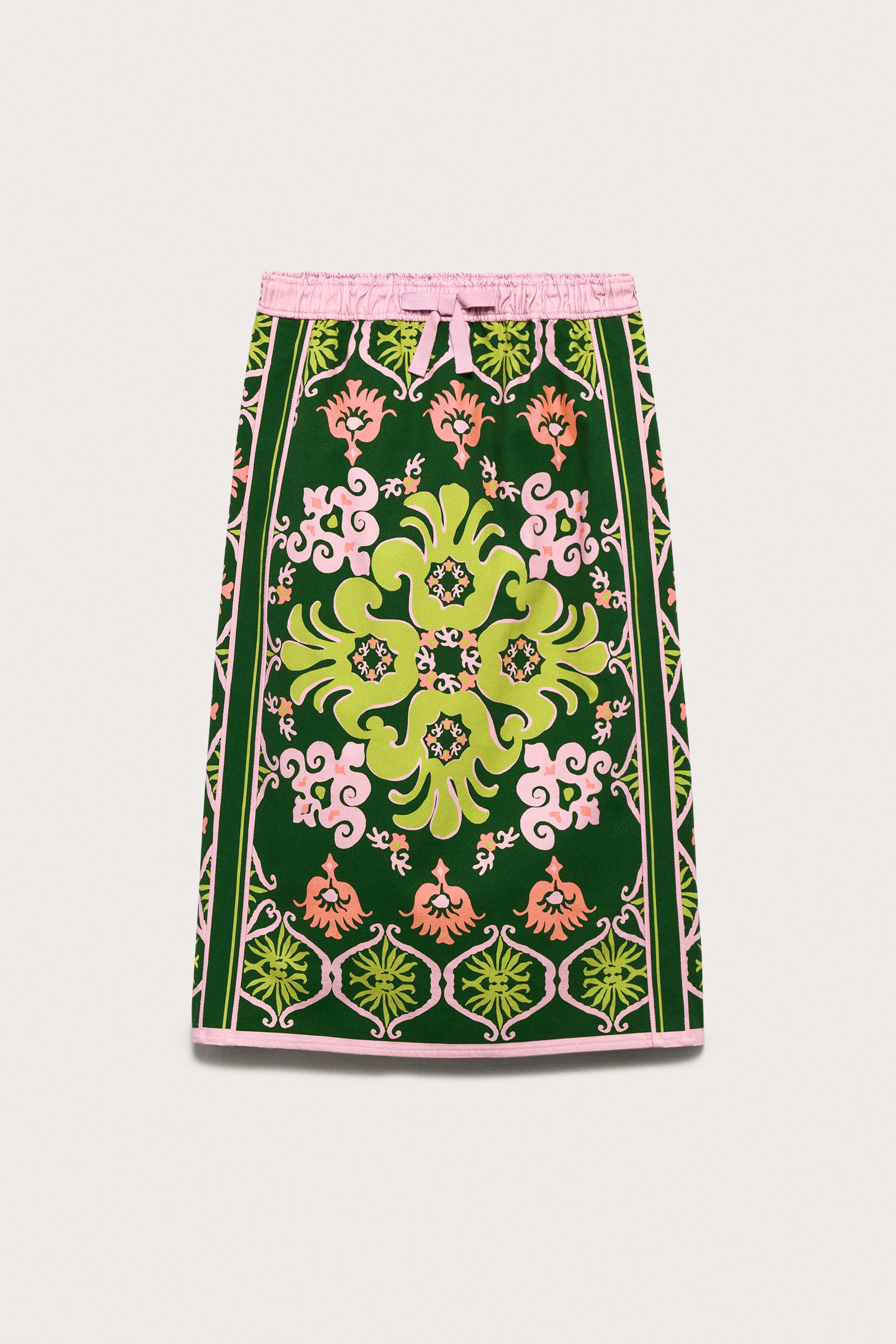 LIMITED EDITION PRINTED MIDI SKIRT — Printed