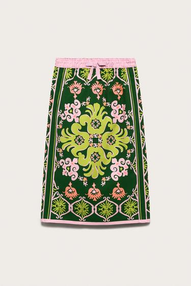 LIMITED EDITION PRINTED MIDI SKIRT - Printed by Zara