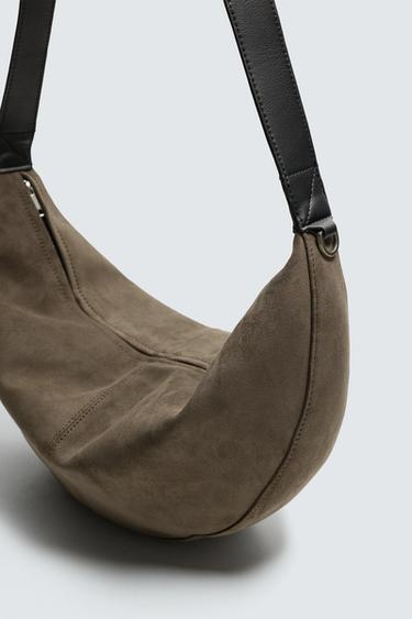 PLAIN SHOULDER BAG - Khaki Green by Zara - Image 5