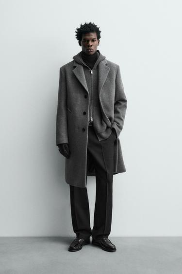 Zara MANTECO® WOOL BLEND COAT - Gray