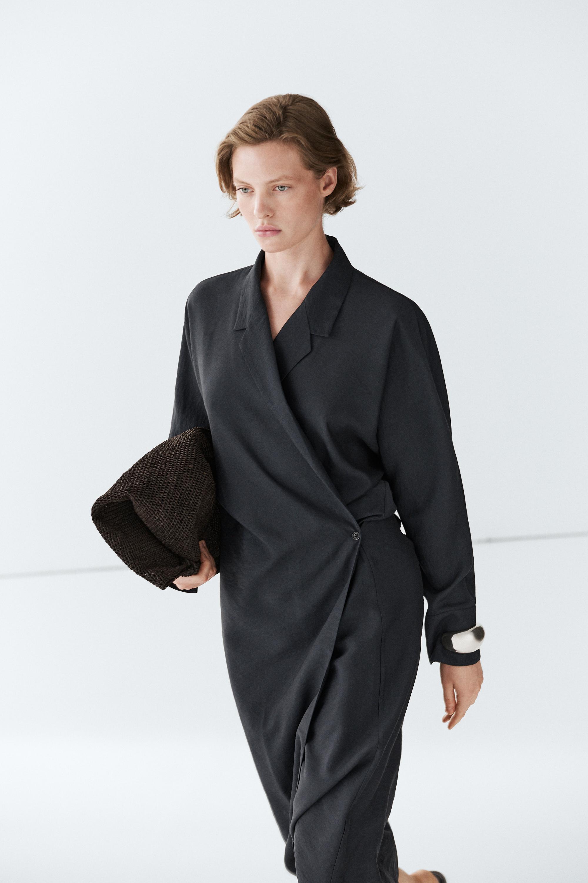 Midi dress with draped detail